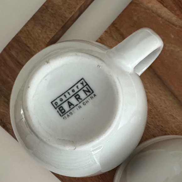 Pottery Barn Vintage White Ceramic Farmhouse Mug Set (3) - Picture 8 of 11